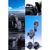 BUFFER® Güçlü Vantuzlu Araç İçi Konsol Üstü Telefon Tutucu Aparat - 6