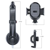 BUFFER® Güçlü Vantuzlu Araç İçi Konsol Üstü Telefon Tutucu Aparat - 3