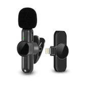 BUFFER® Type C Uyumlu İphone Dönüştürücülü Kablosuz Yaka Mikrofonu Android ve İphone Uyumlu Mini Mikrofon - 8