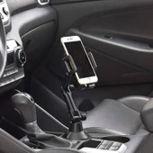 BUFFER® Teleskopik Araç Bardak Yerine Giren Telefon Tutucu - 2