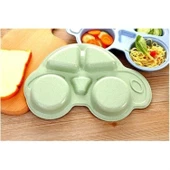 BUFFER® Bebekler İçin Araba Şeklinde Sevimli Mama Tabağı Çocuk Tabldot - 7