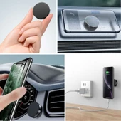 BUFFER® Tüm Modellerle Uyumlu Manyetik Araç İçi Telefon Tutucu Çok Amaçlı Güçlü Mıknatıs Tutucu - 3