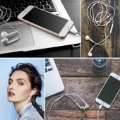 BUFFER® İphone Ucu Çıkışlı Pop Up Kulakiçi Yumuşak Kontrol Tuşlu Kulaklık - 2