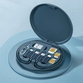 BUFFER® 60w Destekli Kablo Kutusu Seyahat Kablo Seti 5'i 1 arada USB Type-C Şarj Kablosu Seti - 2