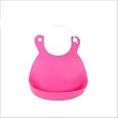 BUFFER® Çocuk Bebek Mama Önlüğü Dökülme Engelleyici Bükülebilir Pembe - 5