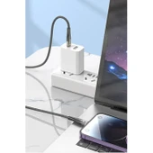 BUFFER® Led Işık Uçlu Sağlam İp Kablolu USB to Lightning Hızlı Şarj Kablosu - 8