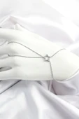 Pirinç Gümüş Renk Zirkon Taşlı Yıldız Model Şahmeran - 1