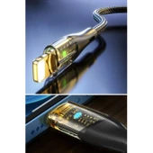 BUFFER® Led Işık Uçlu Sağlam İp Kablolu USB to Lightning Hızlı Şarj Kablosu - 7