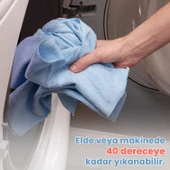 Mulpex Mikrofiber Temizlik Bezi 10 Adet - 40x40 cm, 375 GSM, Parlak Dokulu, 60 gr ±2, Yüksek Emici, İz Bırakmaz thumbnail 4