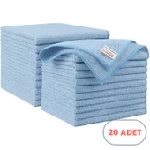 Mulpex Mikrofiber Temizlik Bezi 20 Adet - 40x40 cm, 375 GSM, Parlak Dokulu, 60 gr ±2, Yüksek Emici, İz Bırakmaz - 1