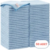 Mulpex Mikrofiber Temizlik Bezi 50 Adet - 40x40 cm, 375 GSM, Parlak Dokulu, 60 gr ±2, Yüksek Emici, İz Bırakmaz - 1