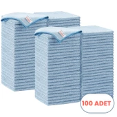 Mulpex Mikrofiber Temizlik Bezi 100 Adet - 40x40 cm, 375 GSM, Parlak Dokulu, 60 gr ±2, Yüksek Emici, İz Bırakmaz - 1