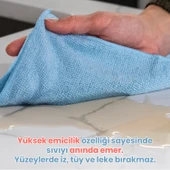 Mulpex Mikrofiber Temizlik Bezi 200 Adet - 40x40 cm, 375 GSM, Parlak Dokulu, 60 gr ±2, Yüksek Emici, İz Bırakmaz - 6