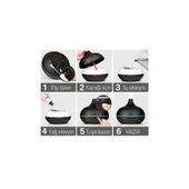 Hava Nemlendirici 7 Led Işıklı Aromatik Oda Kokusu 550 Ml Kahve Aroma Difüzörü Buhar Makinası - 3