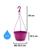 Omnipazar SO-SM03 Safir Makrome Askılı Balkon Saksı 6 lt Vişne 6 Adet - 2