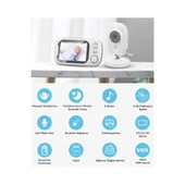 Gece Görüşlü Bebek Odası Kamera Sıcaklık Uyarısı Izleme Ekranı - 3
