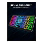 Mini Klavye Smarttv Işıklı Bluetooth Kablosuz Televizyon Ps3 Dizüstü Tabletler Ve Telefonlar İçin - 3