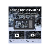 Ekranlı Çift Kameralı 10 Mt Sert Kablo Endoskop Kamera 8 Mm 4.3 Inc Hafıza Kart Destekli - 6