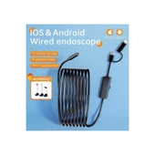 Endoskop Yılan Video Kamera Ios Ve Android Uyumlu Led’li 10 Metre 8 Mm Sert Kablo 2mp - 2