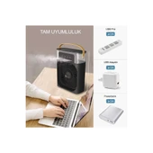 Taşınabilir Işıklı 5 Spreyli Vantilatör Buzlu Buharlı Vantilatör Mini Fan Nemlendirici - 3