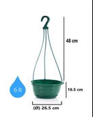 Omnipazar SO-SM03 Safir Makrome Askılı Balkon Saksı 6 lt Yeşil 6 Adet thumbnail 2