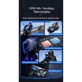 Q58-max Radyolu 2 Kişi Bağlantılı Bluetooth Kask Kulaklık Ekranlı Fenerli Müzik Ve Telsiz Intercom - 8