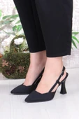 Fort 018-505 Fls Saten Önü Kapalı Arkası Açık Topuklu Kadın Ayakkabı thumbnail 2
