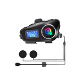 Q58-max Radyolu 2 Kişi Bağlantılı Bluetooth Kask Kulaklık Ekranlı Fenerli Müzik Ve Telsiz Intercom - 1