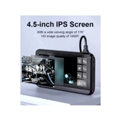 Ekranlı Çift Kameralı 10 Mt Sert Kablo Endoskop Kamera 8 Mm 4.3 Inc Hafıza Kart Destekli - 4