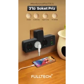 Termal Akım Korumalı Isıya Dayanıklı 3’lü Priz 3x Usb 1x Type-c - 2