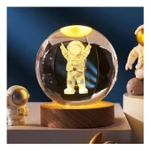 Astronot Tasarımlı Işıklı Cam Küre Cap 6 Cm Kod 52 - 1