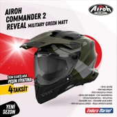 AIROH COMMANDER 2 REVEAL MILITARY GREEN KASK thumbnail 1