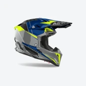 AIROH AVIATOR 3 PUSH BLUE GLOSS KASK thumbnail 2