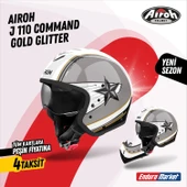 AIROH J 110 COMMAND GOLD GLITTER KASK thumbnail 1