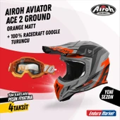 AIROH AVIATOR ACE 2 GROUND ORANGE MATT KASK thumbnail 1