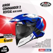 AIROH COMMANDER 2 REVEAL BLUE GLOSS KASK thumbnail 1