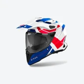 AIROH COMMANDER 2 REVEAL BLUE RED GLOSS KASK thumbnail 2