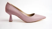 Assortie Pastel Pembe İnce Topuklu Kitten Heel Kadın Ayakkabı - 1