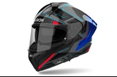 AIROH MATRYX ROCKET BLUE RED GLOSS KASK thumbnail 1