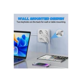 Akım Korumalı Anahtarlı Priz - 3x Priz - 2x Usb - 2x Type-c - 2 Mt Kablo Hızlı Şarj Özellikli Siyah - 4