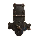 Dekoratif Anahtarlı Sandık Askısı - 40x55mm, Oksit, 1 Adet - 1