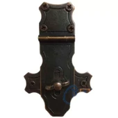 Dekoratif Anahtarlı Sandık Askısı - 40x65mm, Oksit, 1 Adet - 1