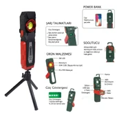 ARM Esen 148 Tripodlu Şarjlı Led Fener Powerbank 500 Lümen 10W - 2