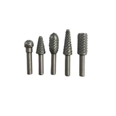 Rotary Bur Matkap Uçlu Ağaç Törpüsü 5'li Takim Oyma Seti - 1
