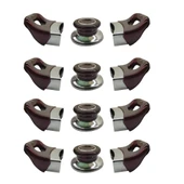 Nalburkent Tencere Tava Sahan Kulp Kapak Kulpu Vişne Bordo 4 Set thumbnail 1