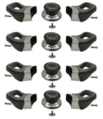 Nalburkent Tencere Tava Sahan Kulp Cam Ve Metal Kapak İçin Yasemin Kromajlı Siyah 4 Set thumbnail 2