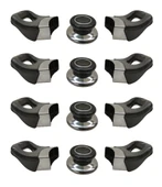 Nalburkent Tencere Tava Sahan Kulp Cam Ve Metal Kapak İçin Yasemin Kromajlı Siyah 4 Set thumbnail 1