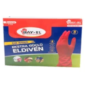 Bay-El EL434 İş Bulaşık Temizlik Eldivenleri Latex S 7,75 30Çift - 3