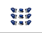 Nalburkent Tencere Tava Sahan Kulpu Cam Ve Metal Kapak İçin Yasemin Mavi 3 Set thumbnail 1