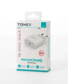 Tonex B25W Type-c Giriş Yeni Nesil Şarj Başlığı  25W 3.4A  - Beyaz - 1